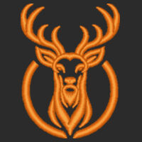 Bergschuss Hirsch orange Design