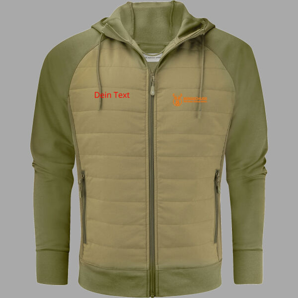 Bergschuss Keyport Hybrid Kapuzenjacke – mit gesticktem Logo & Hirschkopf Miniaturansicht