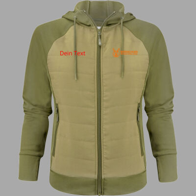 Bergschuss Keyport Hybrid Kapuzenjacke Damen – mit gesticktem Logo & Hirschkopf Miniaturansicht