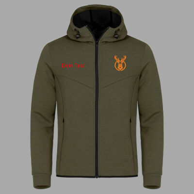 Bergschuss Hayden Full Zip Herrenjacke – mit gesticktem Logo & Hirschkopf Miniaturansicht