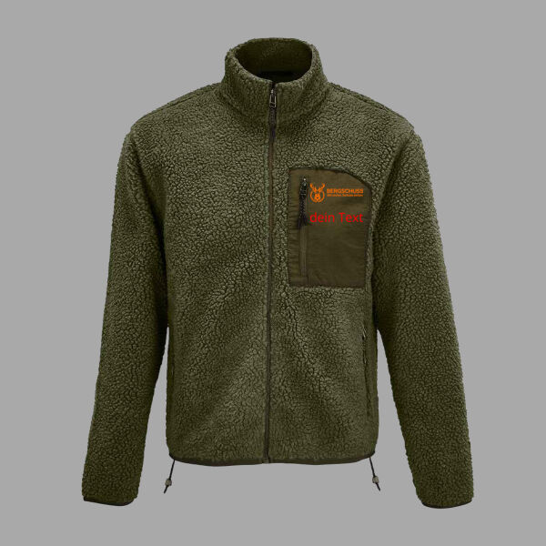 Bergschuss Fury Sherpa Jacke – mit Frontdruck auf Brusttasche Miniaturansicht